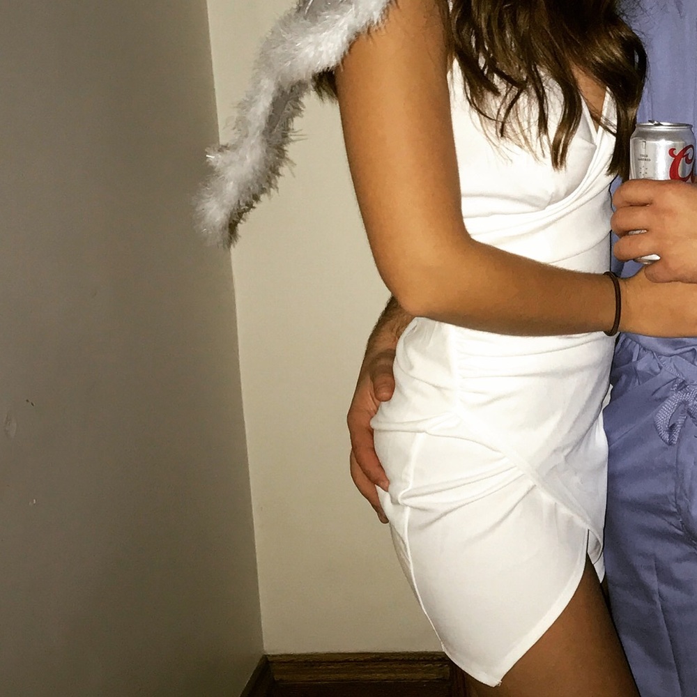 White strappy dress